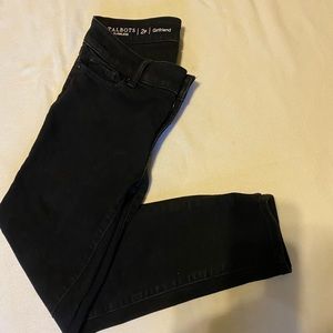 TALBOTS FLAWLESS 2P Girlfriend Black Jeans. 5 pocket EXCELLENT CONDITION